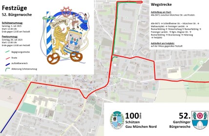 Streckenverlauf Festzumzüge