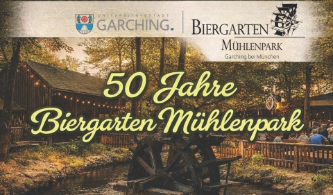 Plakat 50 Jahre Biergarten Mühlenpark - Ausschnitt